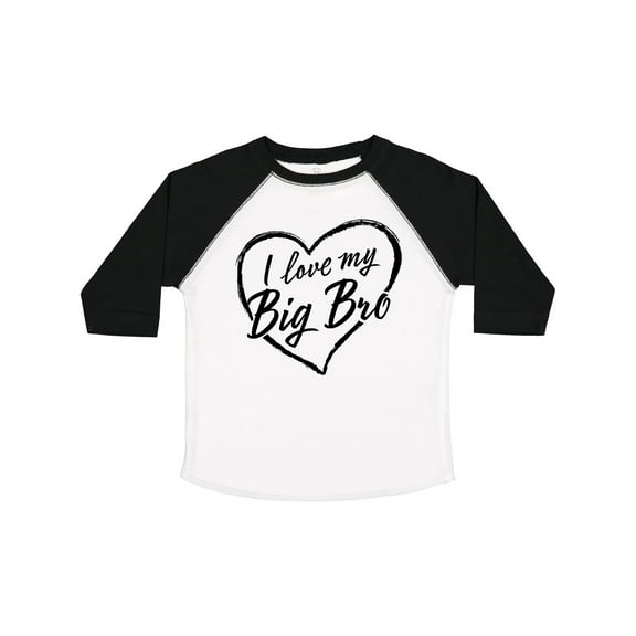 Inktastic I Love My Big Bro in Black Chalk Heart Boys or Girls Toddler T-Shirt