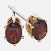 Genuine Garnet Stud Earrings