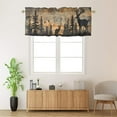 thumbnail image 2 of Rustic Deer Window Curtains Valances Forest Tree Retro Barn Door Wildlife Animal Wooden Planks Rod Pocket Window Valance for Living Room Bathroom Bedroom Kitchen 54 by 18 in, 1 Panel, 2 of 6