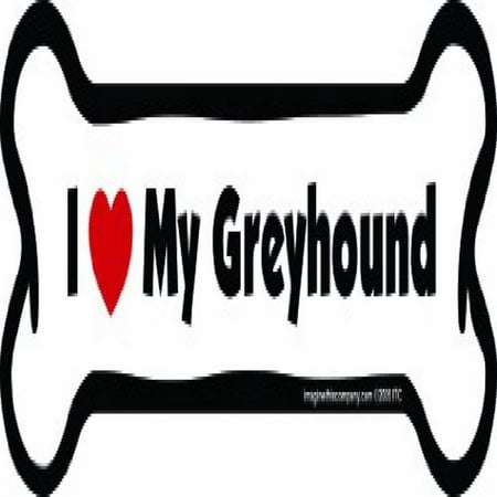 

Imagine This Bone Car Magnet I Love My Greyhound 2-Inch by 7-Inch