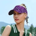 thumbnail image 6 of Balery Purple Snowflakes Sport Wear Athletic Visor Sun Sports Visor Hat Visor Adjustable Cap for Women and Men (One Size), 6 of 7