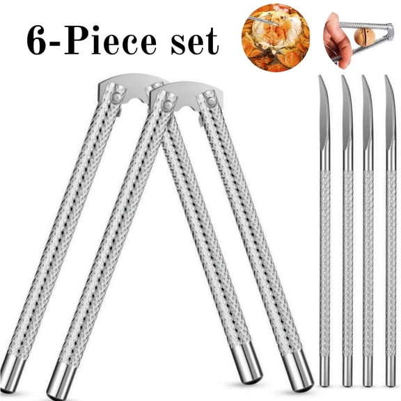 Chetnut cracker Nut Cracker, Multi-Purpose Cracker Set - Stainless Steel Seafood Pecan Crackers Forks, Non-slip Handle Walnut Cracker Tools, Lobster Crab Leg Cracker Nut Cracking Tools