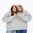 thumbnail image 3 of Lsupdaol Two Person Couples Hoodie Matching Sweatshirts Christmas Gift Grey, 3 of 6