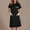 A17 Black, variant on Scrub Dresses for Women Uniforms Wrap Workwear Knee Length Casual Long Sleeve Nursing Dresses with Pockets, Navy M