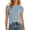 Light Blue, variant on Women's Solid Casual Tee Everyday Lightweight Top Comfortable Fit Breathable Round Neck Slub Spring Summer Wear (White,M)
