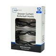 thumbnail image 7 of Mainstays, Shower Curtain Rollerball Hooks, Black, 12Piece/Set, 100% Iron, 7 of 7