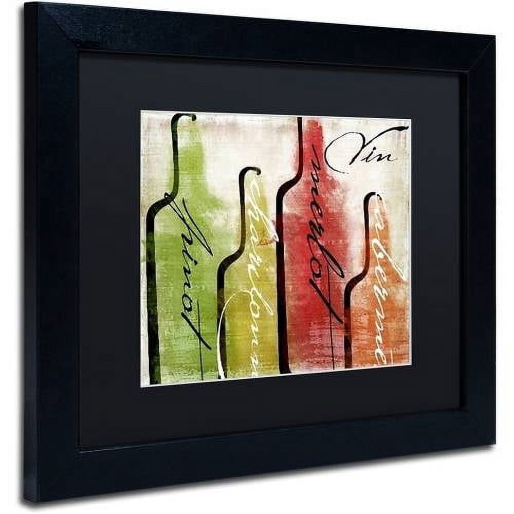 Trademark Fine Art "Wine Tasting I" Canvas Art by Color Bakery Black Matte, Black Frame