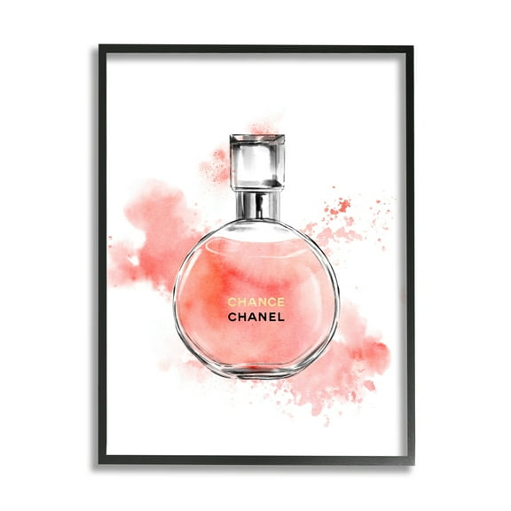 Stupell Industries Pink Fashion Watercolor Cosmetic Perfume Bottle Designer Glam, 16 x 20, Design by Ziwei Li