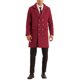 thumbnail image 2 of Abrigo Inspire Chic para hombres, abrigo de invierno de doble botonadura, corte slim fit, color burdeos, talla XL, 2 of 5