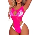 thumbnail image 1 of Maillot de Bain en Nylon pour Femmes, Robe Aguichant en Résille, Bikini en Maille Couleur Unie, 1 of 6