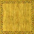thumbnail image 1 of Ahgly Company Indoor Square Abstract Yellow Modern Area Rugs, 4' Square, 1 of 4
