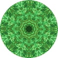 thumbnail image 1 of Ahgly Company Indoor Round Patterned Green Area Rugs, 4' Round, 1 of 6