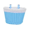 thumbnail image 2 of koolsoo Children Bike Basket Woven Handlebar with Adjustable Strap Bike Front Basket Blue, 2 of 9