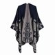 thumbnail image 1 of Women's Color Block Shawl Wrap Open Front Poncho Cape, 1 of 4
