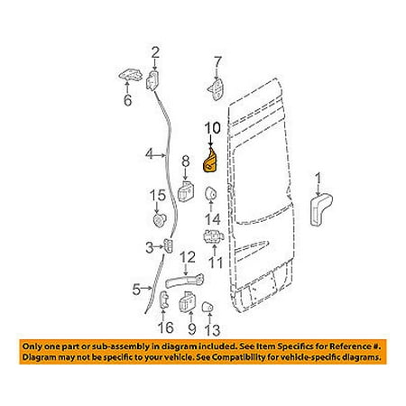 Dodge CHRYSLER OEM Lock Hardware-Rear Loading Door-Upper Bracket 68008799AA