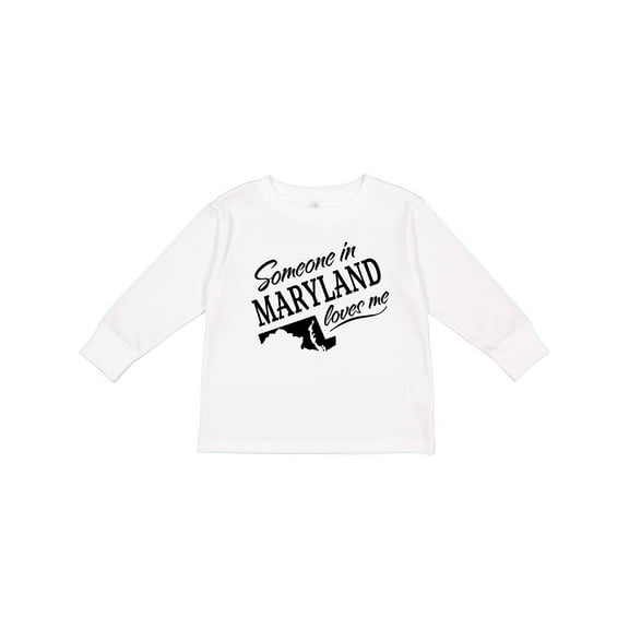 Inktastic Someone in Maryland Loves Me Boys or Girls Long Sleeve Toddler T-Shirt