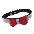 thumbnail image 3 of Collar para mascotas Crystal Rhinestone Bowknot Collar XXS Rojo Sunnimix Collar de perro de mascota, 3 of 6