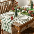 thumbnail image 5 of mubwai Beige Xmas Tree Merry Christmas Placemats for Dining Table, 12 x 18 Inch Seasonal Winter Washable Table Mats Set of 6, 5 of 6