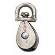 BARON C-0173ZD-3/4 Rope Pulley, 5/32 in Rope, 11.5 lb Working Load, 3/4 in Sheave, Nickel