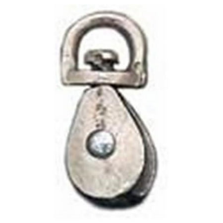 BARON C-0173ZD-1-1/4 Swivel Eye Single Rope Pulley 13/32 in Rope
