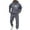 Grey, variant on Male Casual Solid Two Piece Hooded Sports Suit Pocket Raglan Sleeve Hoodies Drawstring Pant Set Full Body Rain Suit for Men for Work Parenting Suit Weird Tuxedo Suit Men Wool Trouser Suit Jacket And