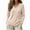 Beige, variant on Sweaters for Women Nelozsy Women's Long-Sleeve Casual V-Neck Top With Scalloped Lace Black XL