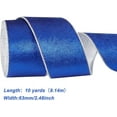 thumbnail image 2 of 10 Yards Single Face Velvet Ribbon for Bowknot Making Party Decoration Medium Blue 2-1/2 inch(63mm) about 10.00 Yards(9.14m)/Roll, 2 of 7