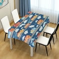 thumbnail image 4 of Yayeee Tablecloths 54" x 72" Rectangle Wrinkle Resistant Party Table Cover, Blue Cute Train Pattern, 4 of 8