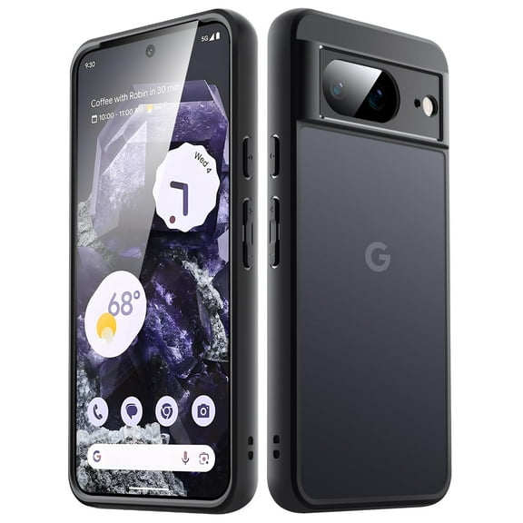 JETech Matte Case for Google Pixel 8 6.2-Inch 2023, Frosted Translucent Back Protective Slim Phone Cover, Anti-Fingerprints (Obsidian)