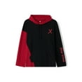 thumbnail image 1 of Sunloudy - Sudadera para hombre con estampado de letras en contraste de retazos de manga larga con cordón y capucha Sunloudy moda, 1 of 9