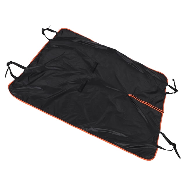 Raindrops Universal Fit Black Waterproof Dog Seat Cover for Back Seat Travel Protection