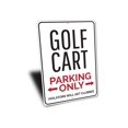 thumbnail image 3 of Golf Cart Parking Novelty Sign, Metal Wall Decor - 10x14 inches, 3 of 4