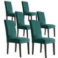 thumbnail image 1 of Velvet Chair Cover Thick Dark Green Six-Pack, 1 of 1