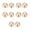 Rose Gold Ball+Clear CZ, variant on 10pcs Steel CZ Gem Replacement Spare Balls Labret Tongue Ear Piercing Attachment-16G(1.2mm)x4mm-Silver Ball+Clear CZ
