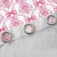 thumbnail image 4 of Feelyou Western Bowknot Black Out Curtains, Pink Damask Curtains Pack of 2 (42x63 Each), 4 of 6