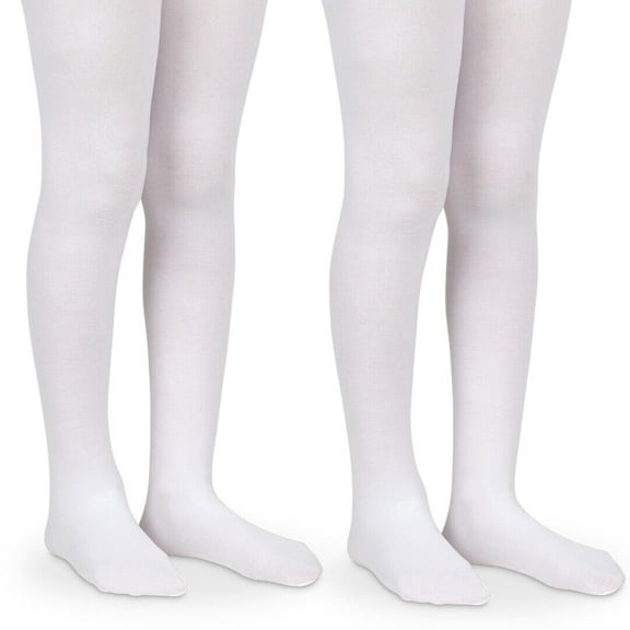 Jefferies Socks Girls Baby Seamless Organic Cotton Smooth Toe Tights 2 Pack