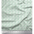 thumbnail image 1 of Soimoi Green Rayon Fabric Uneven Dot Brush Stroke Printed Craft Fabric by the Yard 42 Inch Wide, 1 of 3