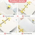 thumbnail image 4 of 5 Pack Mini Transparent 3 Ring Binder Covers with Binder Inner Papers Storage Bags Label Sticker Binder Pockets, 4 of 7