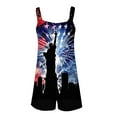 thumbnail image 4 of QATAINLAV 4th of July Overall Shorts Women, Stars Stripe Printed Jumpsuits Womens Casual Casual Festival Bib Romper Lightweight Linen Going Out Workout Jumpsuit with Pocket Prime Today Multicolor M, 4 of 6