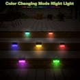 thumbnail image 3 of Moclever Solar Deck Lights, LED Solar Step Lights Outdoor for Stair, Fence, Patio, Garden Pathway, Step, Super Bright 10 lumens, 2 Lighting Modes, Acrylic Bubbles Warm White/Color Changing (6 Pack), 3 of 12