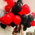 thumbnail image 4 of Kit d'Arche Guirlande de Ballons Rouges et Noirs, 134 Pcs Ballons de Fête Noirs et Rouges de Tailles Différentes pour Remise des Diplômes, Anniversaire, Fête d'Anniversaire, BBQ Casino, Fournitures de Décorations de Fête du Nouvel An, 4 of 7