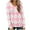 #0043-Pink, variant on Uootdi Long Sleeve Shirts for Women Fall Fashion V Neck Floral Print Basic T Shirt Loose Casual Gift Blouse Stretchy Tunic