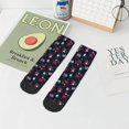 thumbnail image 7 of Rateoe Vintage Rose Pattern Quarter Crew Socks,Toe Seamed Ankle Socks,Cotton Cushioned Breathable Athletic Crew Sports Socks, 7 of 7