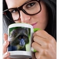 thumbnail image 2 of 3drose, Africa. Tanzania. Portrait of a Blue Monkey at Arusha Np., 11oz Two-tone Green Mug, 2 of 6