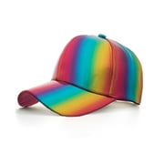 Women Men Futuristic Rainbow Iridescent Reflective Baseball Cap Colorful Changin