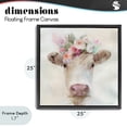 thumbnail image 4 of Stupell Industries Rustic Lodge Betsy Cow with Flowers Black Floating Frame Canvas Art, 25 x 25, by Stellar Design Studio, 4 of 8
