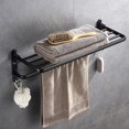 thumbnail image 5 of Accesorios de baño, toallero de 60 cm, toallero plegable montado en la pared, estante de almacenamiento para baño con barras y ganchos, toallero para baño cocina Ho, 5 of 5