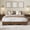Walnut, variant on Wave-Edge Wood Platform Bed Frame, Low Profile with Sturdy Wood Slats, Noise-Free Design, No Box Spring Needed, Easy Assembly, Twin Size Walnut, for Bedroom Guest Room Apartment