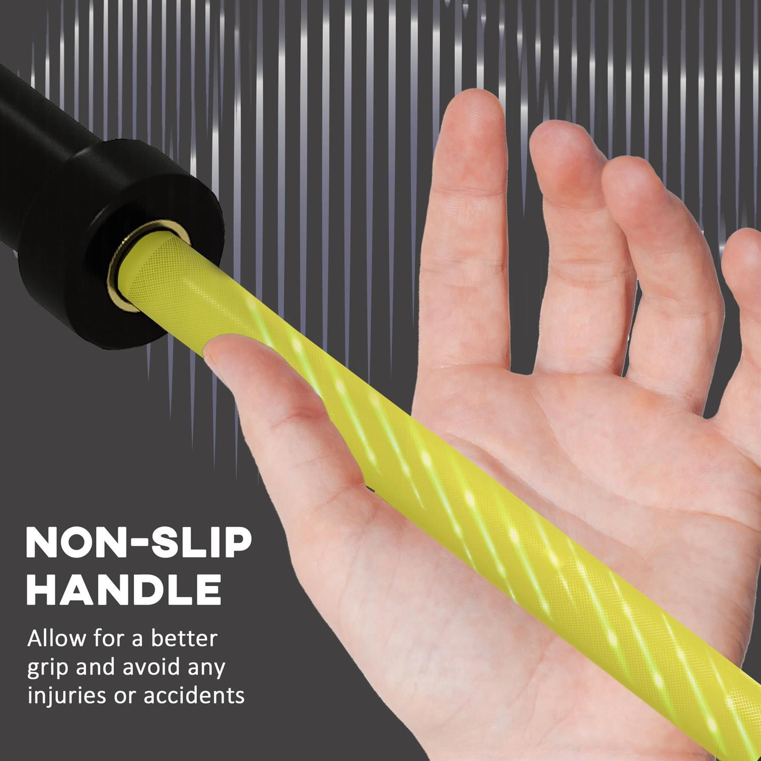 Demi Bonn 7.2ft Olympic Weight Bar, Rotating Sleeves & Non-Slip Knurling Grip, 1500lbs Weight Capacity, Yellow