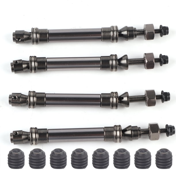 CHICIRIS Eje de transmisión RC, fácil instalación Eje de transmisión Delantero Trasero de Alta precisión con dise?o Especial para Slash 4X4 1/10 RC Car(Titanium) Artículos Deportivos Octpeak No